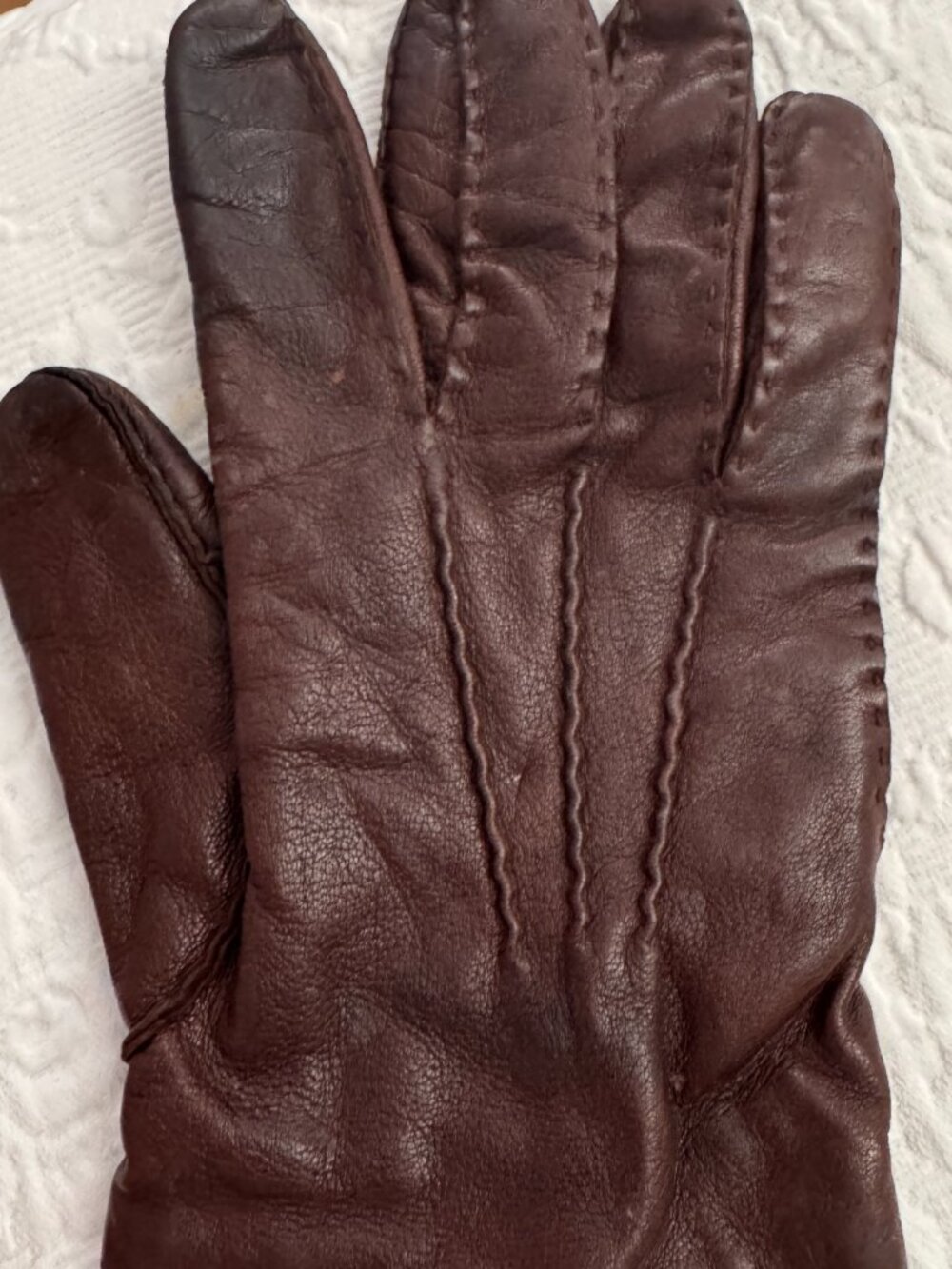 Vintage Bottega Veneta Cashmere-Lined Leather Gloves